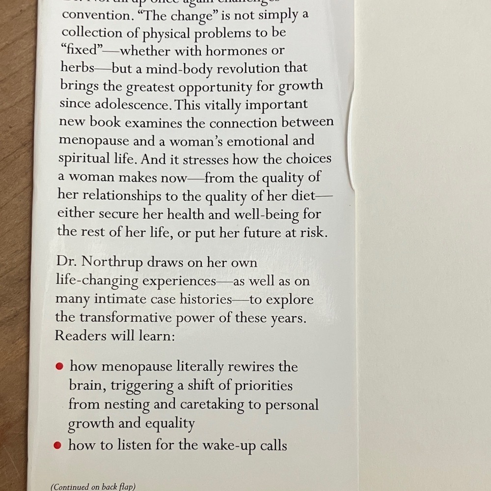 The Wisdom of Menopause by Christiane Northrup, M.D. - Red Cover - Picture 5 of 16